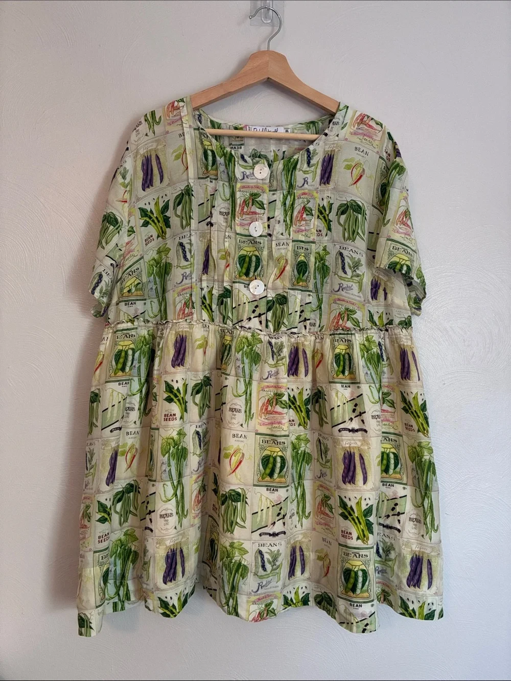 Rachel Antonoff Howard Mini Dress Beans - Silk/Cotton in Green - Picture 1 of 7